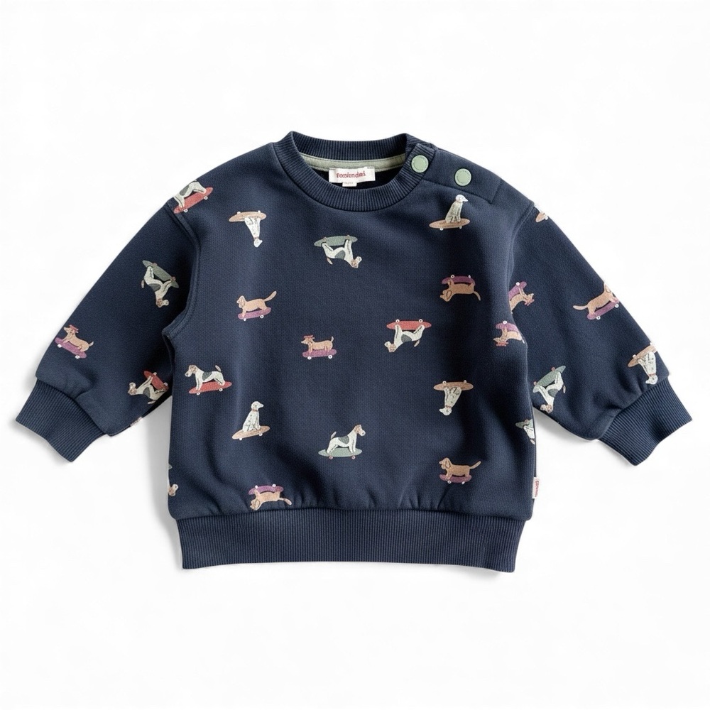 Catimini Baby Sweatshirt Dog Skateboard Pullover Boys 6 months (68 cm)
